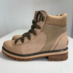 Sorel Women's‎ Lennox Lace Up Leather Waterproof Hiking Boots Shoes Tan 10 NWT